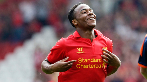 Sterling with the Liverpool jersey